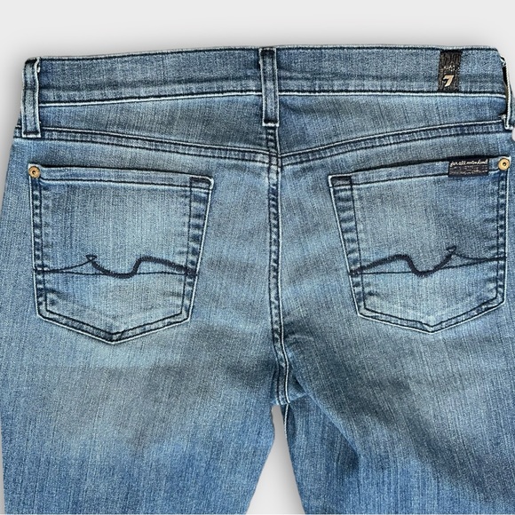 7 For All Mankind Medium Wash "Gwenevere" Skinny Jeans, Size 29 - Picture 2 of 10